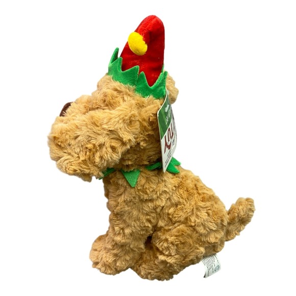 Christmas Dog Pet Toy 9" Squeaker Crinkle Ears Elf Hat Collar Metro Pawlin - Picture 3 of 7